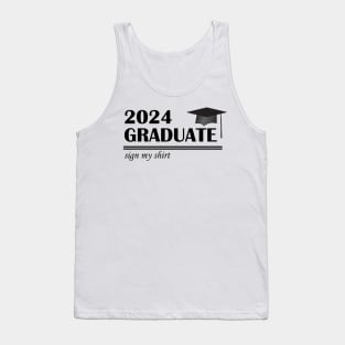 Lispe 2024 Graduate Sign My Shirt Tank Top